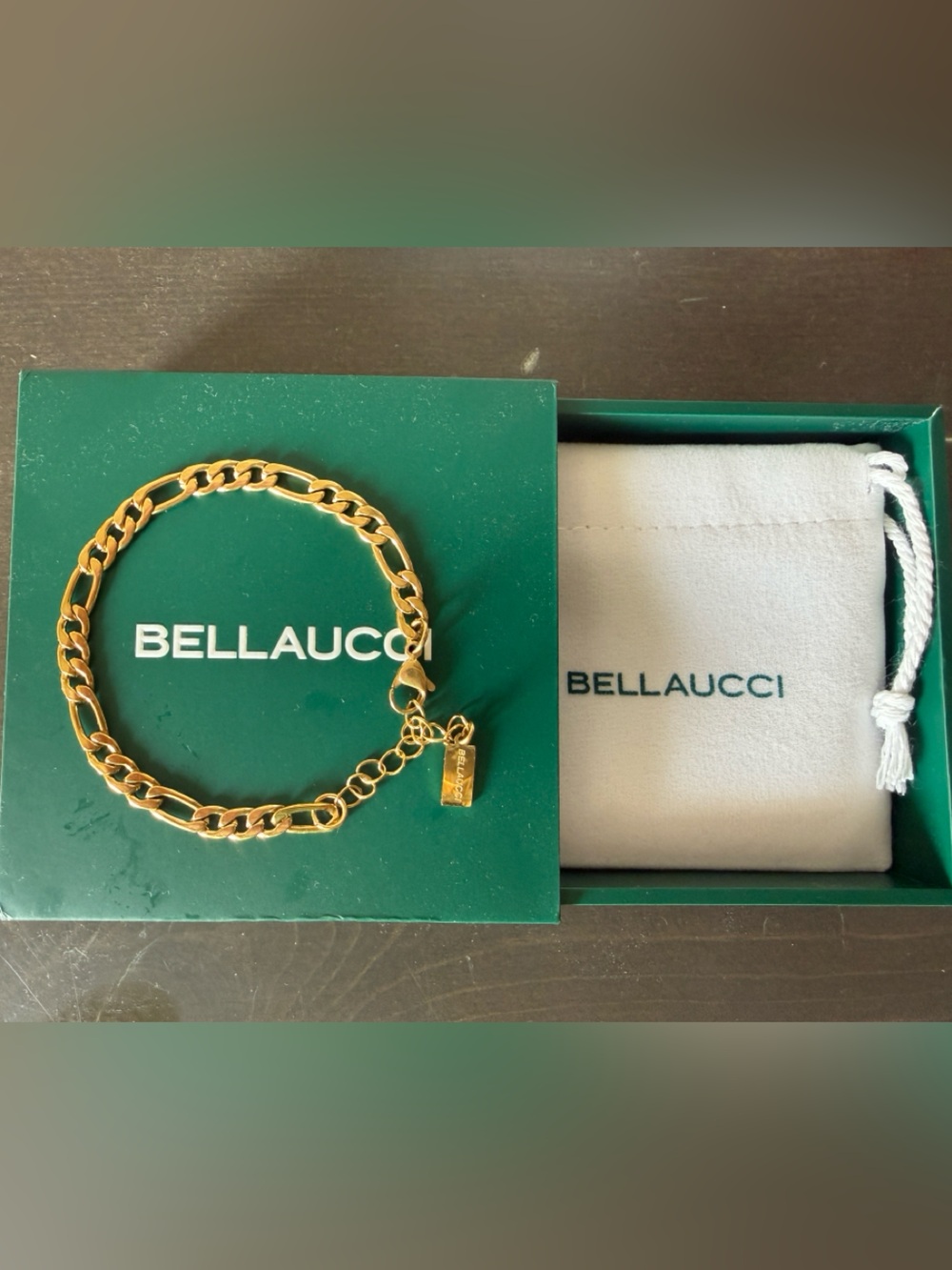 Bellaucci 14K Jasper Gold Chain Link Bracelet